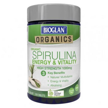 Bioglan Organics Spirulina 1000mg 200 Tablets