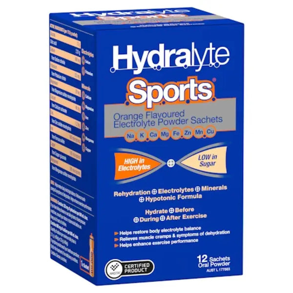 Hydralyte Sports Orange 12 Packs