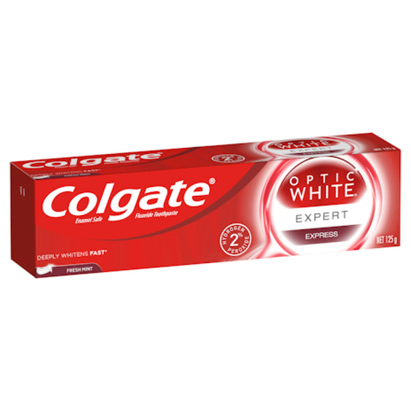 Colgate Optic White Expert Teeth Whitening Toothpaste Express with Hydrogen Peroxide 125g