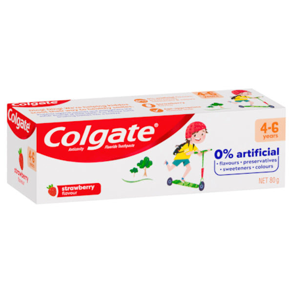 Colgate Kids Anticavity Fluoride Toothpaste 4-6 Years Strawberry Flavour 80g