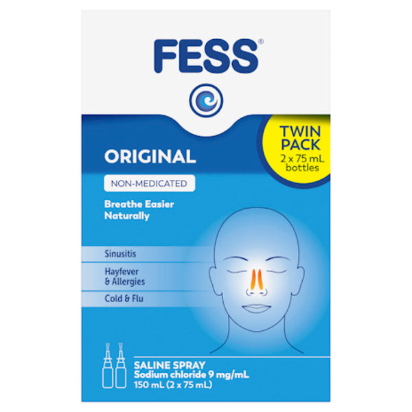 Fess Saline Nasal Spray Twin Pack 2x75mL