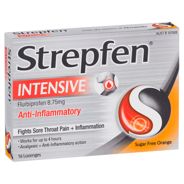 Strepfen Intensive Sugar Free Orange 16 Lozenges