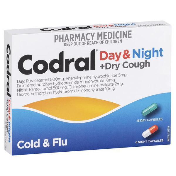 Codral PE Cold & Flu Cough 24 Capsules