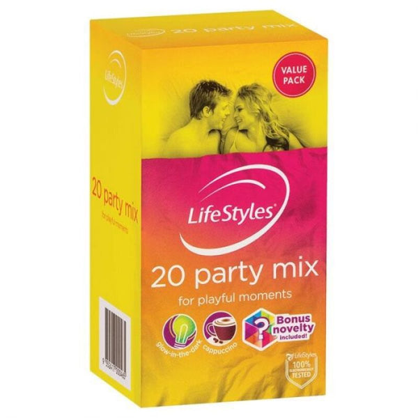 Ansell LifeStyles Party Mix Condoms 20 Pack