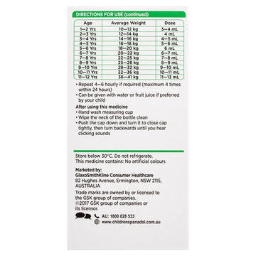 Panadol Children 5-12 Years Orange Flavour 200mL