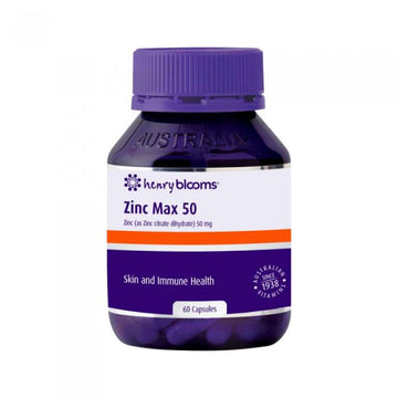 Henry Blooms Zinc Max 50mg 60 Capsules