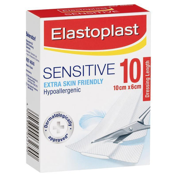 Elastoplast Sensitive Dressing Lengths 10cm x 6cm 10 Pack