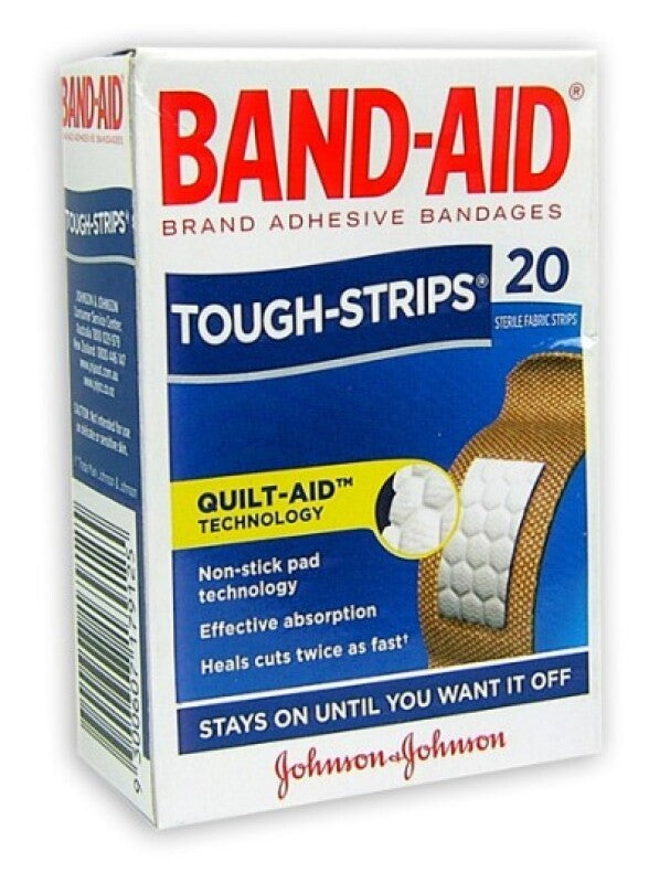 J&J BANDAID TOUGH STRIPS REG 20