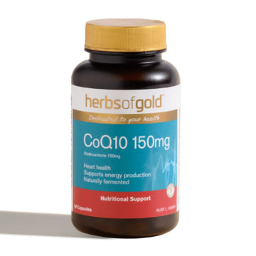 Herbs of Gold CoQ10 150mg IN RICE BRAN OIL 60 capsules