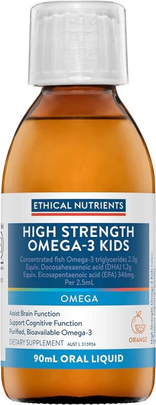 Ethical Nutrients Hi Strength Liquid Fish Oil for Kids 90mL