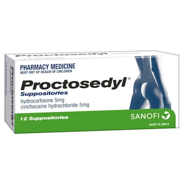 Proctosedyl Suppositories 12 Pack