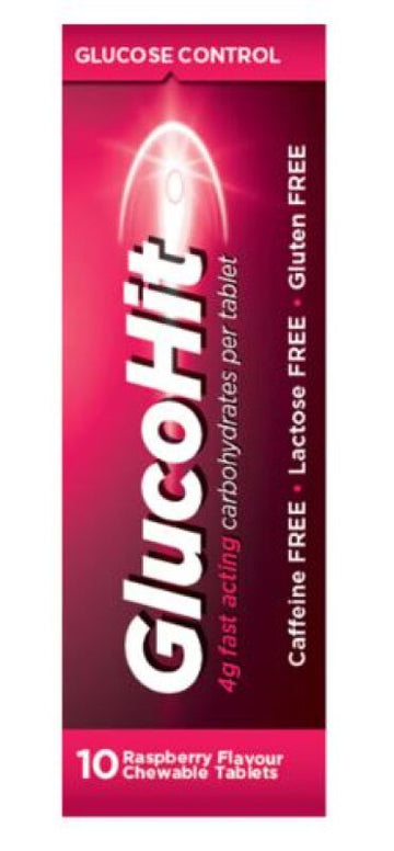 Glucohit Glucose Raspberry 10 Tablets