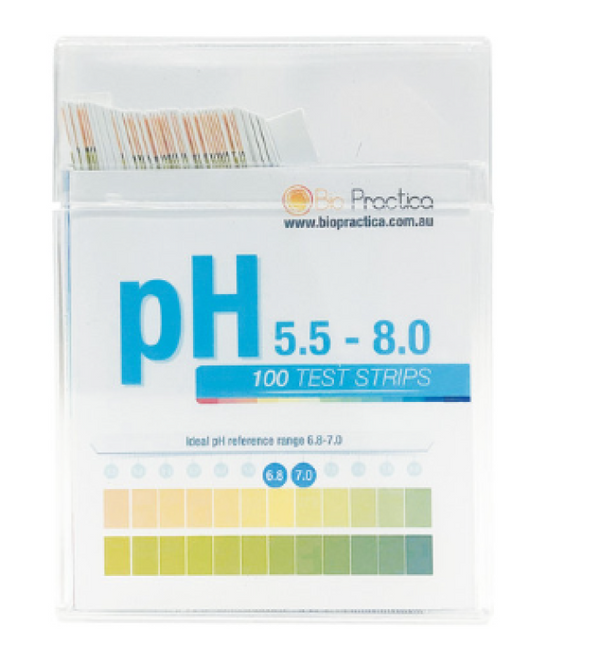 Bio-Practica pH Test Strips (5.5 - 8.0) x 100 Pack