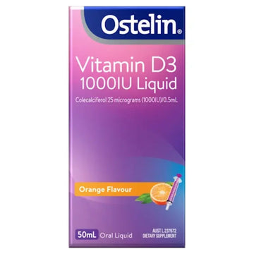 Ostelin Vitamin D 1000IU Liquid - D3 for Bone Health + Immune Support - 50mL