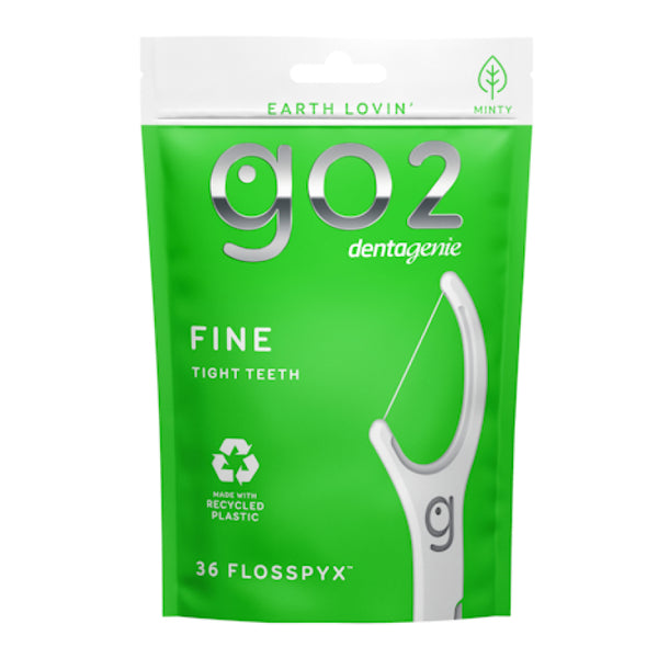 GO2 Dentagenie Fine Flosspyx Mint 36 Pack