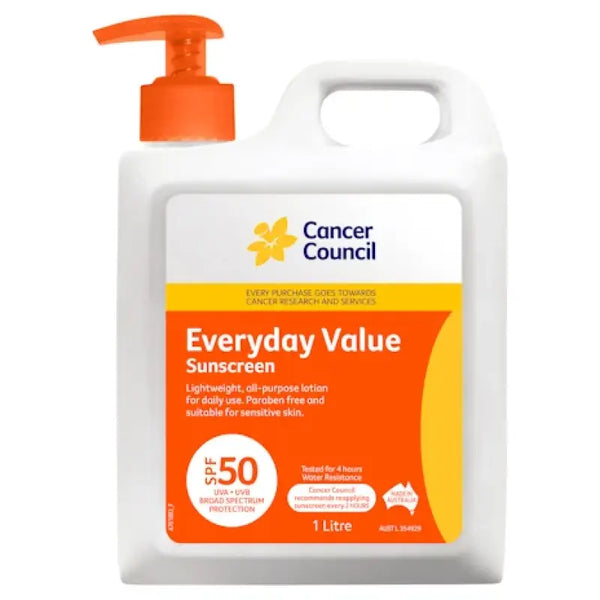 Cancer Council SPF 50+ Everyday Value 1 Litre