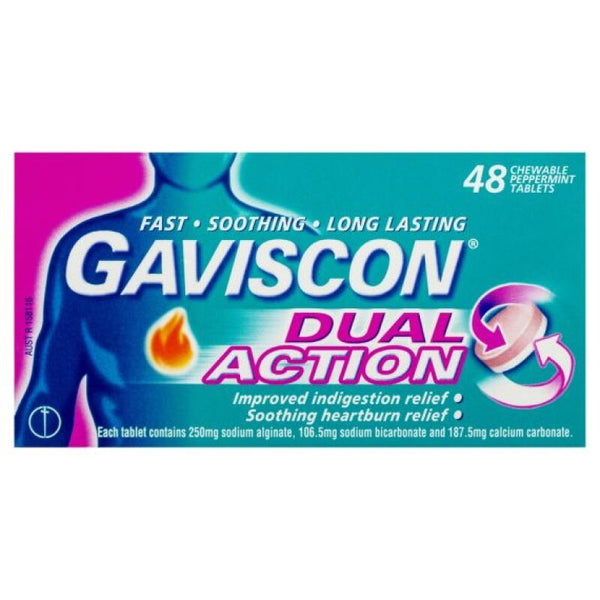 Gaviscon Dual Action Mixed Berry 48Tab