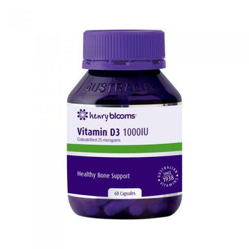 Henry Blooms Vitamin D3 1000 IU 60 Capsules