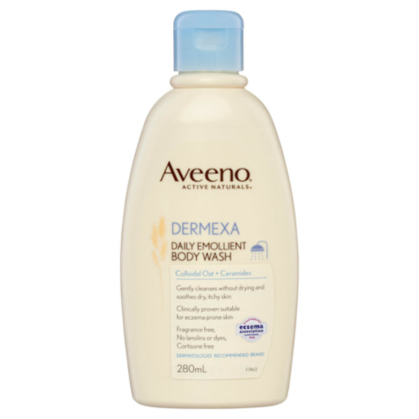 Aveeno Dermexa Daily Emollient Fragrance Free Body Wash 280ml