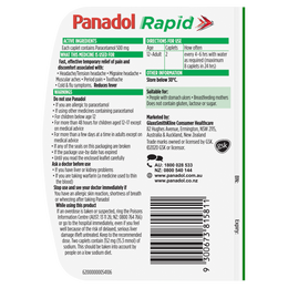 Panadol Rapid 500mg 10 Caplets Handy Pk
