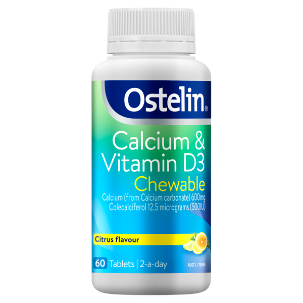 Ostelin Calcium & Vitamin D3 Chewable 60 Tablets