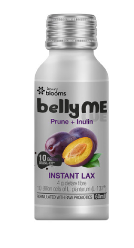 Henry Blooms BellyME Instant Lax Prune + Inulin Shots Natural Berry 60ml x 7 Pack