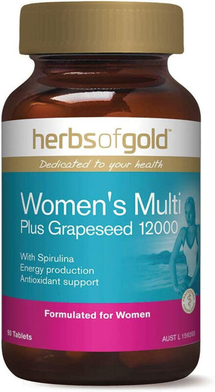 Herbs of Gold Women's Multi Plus Grapeseed 90tabs