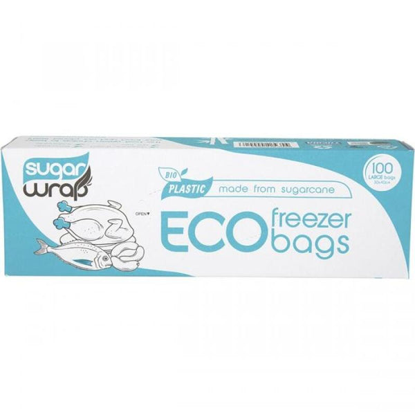 Eco Freezer Bags Made from Sugarcane Large 100pk