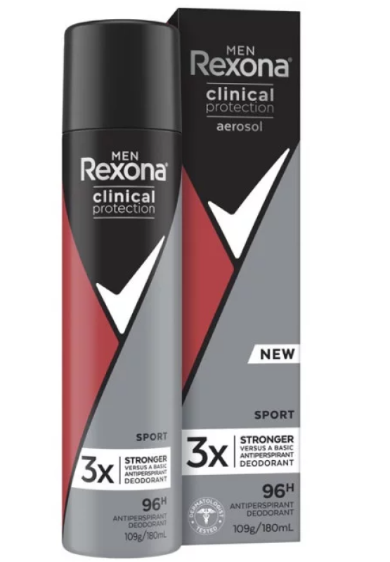 Rexona Men Clinical Protection Sport Aerosol Deodorant 180ml