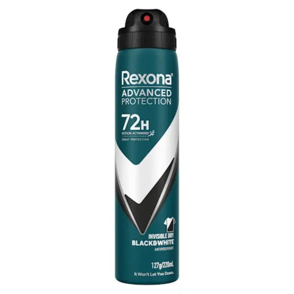 Rexona for Men Antiperspirant Advanced Invisible Black + White 220ml