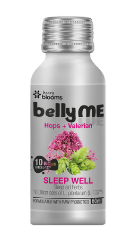 Henry Blooms BellyME Sleep Well Hops + Valerian Shots Natural Berry 60ml x 7 Pack