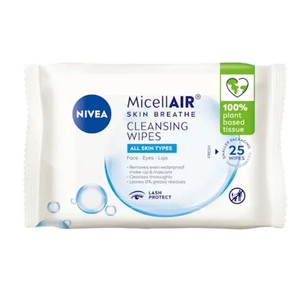 Nivea Daily Essentials MicellAIR Facial Cleansing Wipes 25pcs