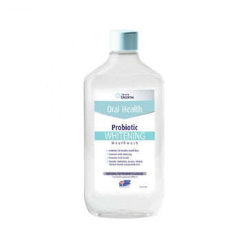 Henry Blooms Oral Health Probiotic Mouthwash Whitening Peppermint 375ml