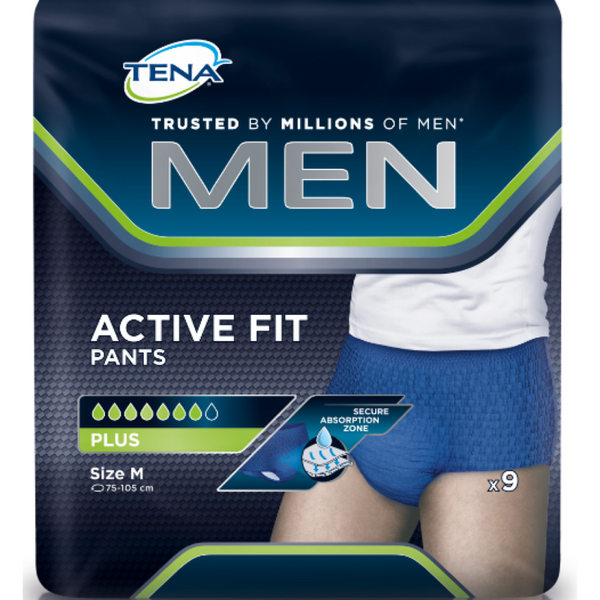 Tena Men Active Fit Pants Plus Medium 9 Pack