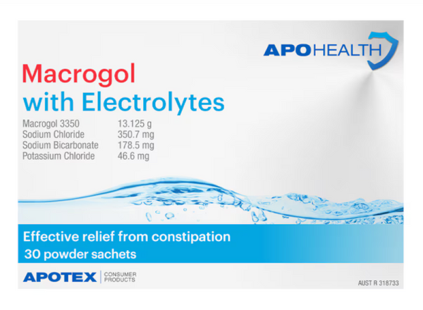 APOHEALTH Macrogol with Electrolytes 30 Sachets