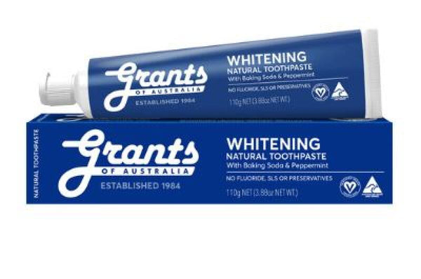 Grants Of Australia Natural Toothpaste Whitening with Baking Soda & Peppermint 110g