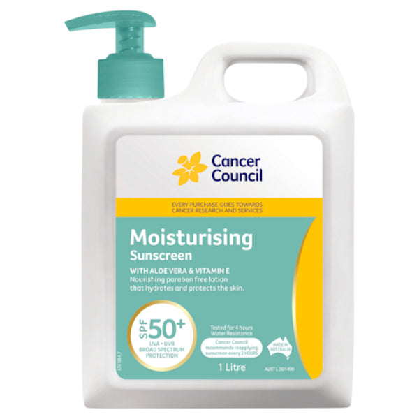 Cancer Council SPF 50+ Moisturising Sunscreen 1L