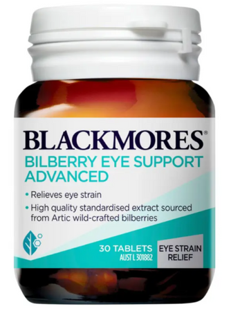 Blackmores Bilberry Eye Support Advanced 30 Tablets
