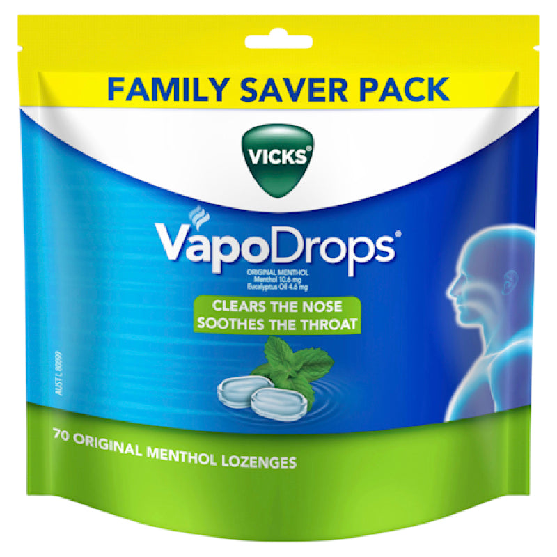 Vicks VapoDrops Original Menthol Lozenges 70 Pack – Michael's Chemist