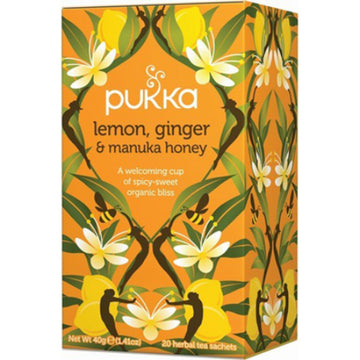Pukka Lemon, Ginger & Manuka Honey Tea Bags 20 Pack