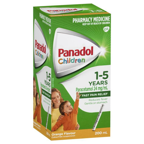 Panadol Children 1-5 Years Orange Flavour 200mL