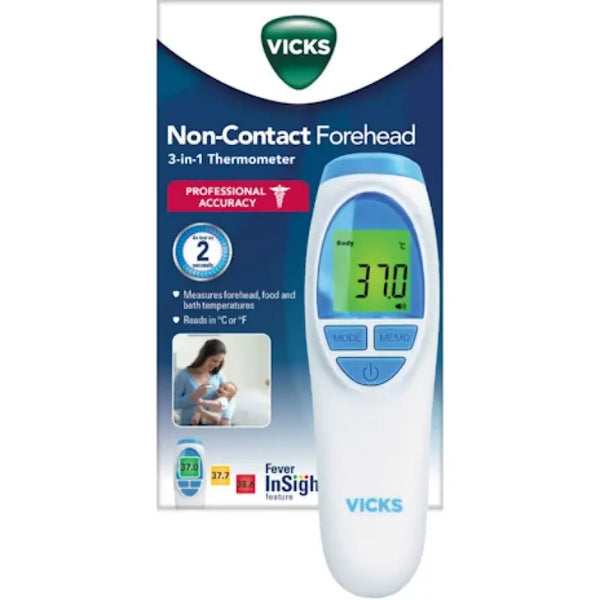 Vicks Non-Contact Forehead 3-In-1 Thermometer