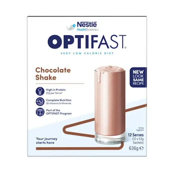 Optifast VLCD Shake Chocolate 53g Sachets 12