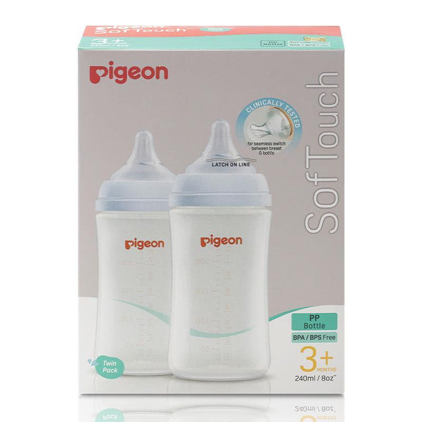 Pigeon SofTouch PP Bottle 240mL 2 Pack