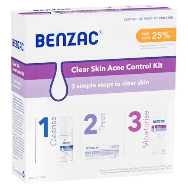 Benzac Acne Control 3 Step Acne Starter Kit