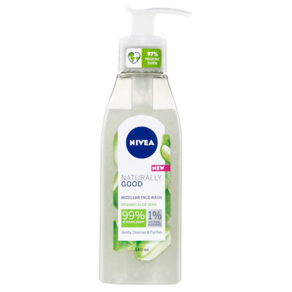 Nivea Naturally Good Micellar Gel Face Wash & Face Cleanser 140ml