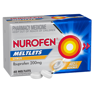 Nurofen Meltlets Pain Relief Citrus 200mg 48 pack
