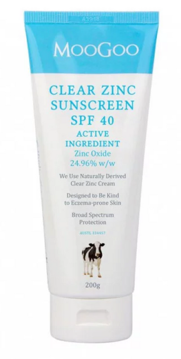 MooGoo Clear Zinc Sunscreen SPF 40 200g