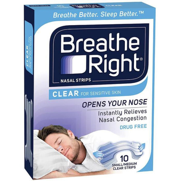 Breathe Right Nasal Strips Clear Small/Medium 10