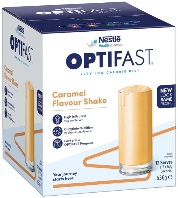 Optifast VLCD Shake Caramel 53g Sachets 12